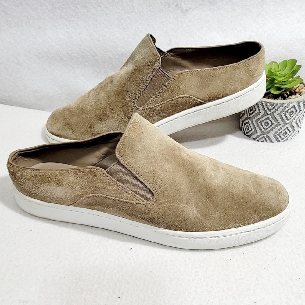 Vince Verrel suede woodsmoke slip on shoes. Kids size 5M. Excellent condition.